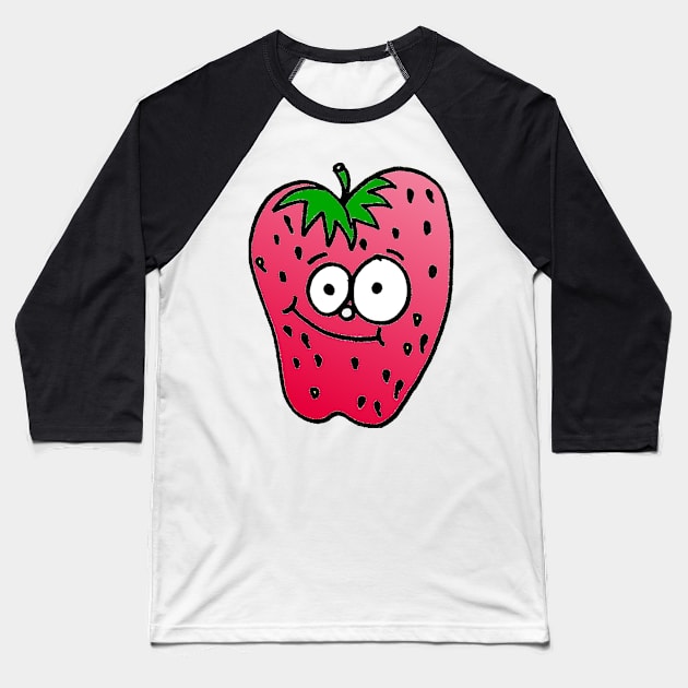 Sweet Red Strawberry Baseball T-Shirt by 1Redbublppasswo